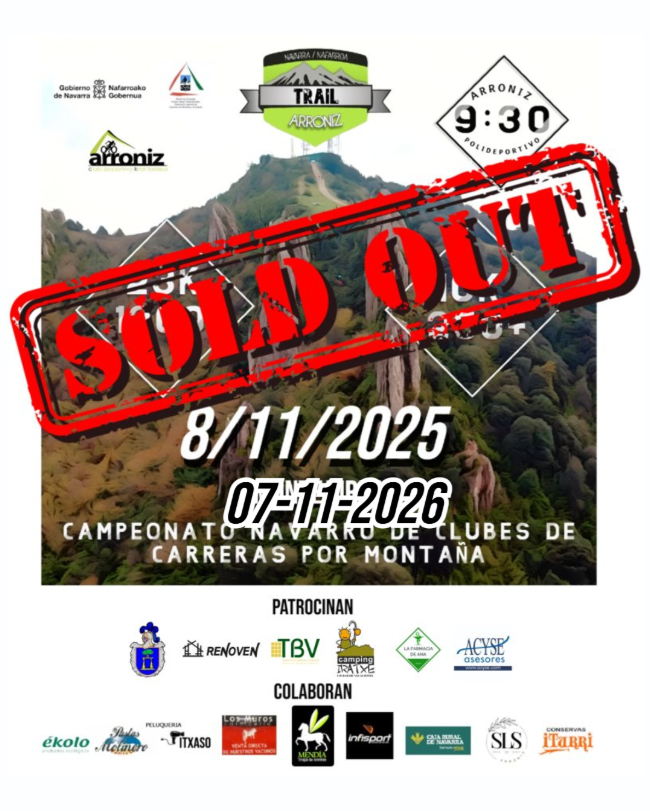 Sold Out trail arroniz 2025